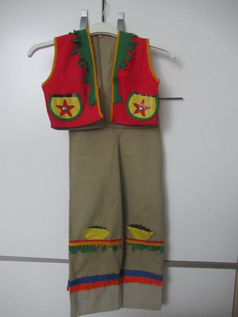 Carnavals kleding Indianenpak kind 4-5 jaar, Ophalen of Verzenden, Gebruikt, Jongen of Meisje