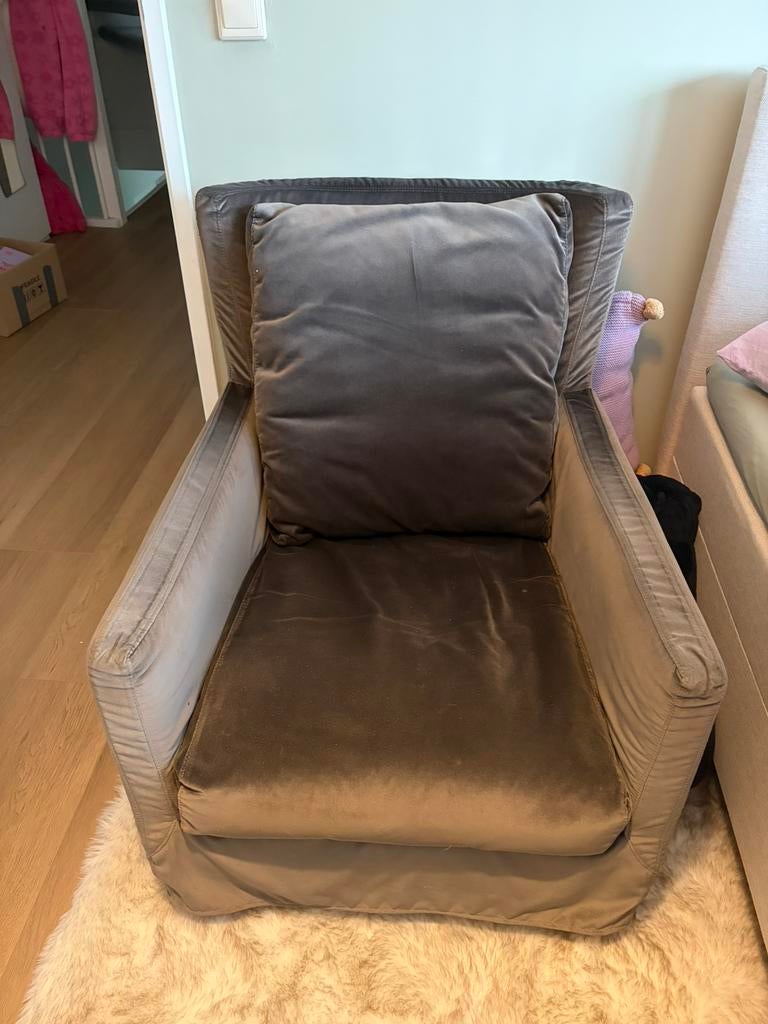 Fauteuil, Huis en Inrichting, Fauteuils, Gebruikt, Stof, 50 tot 75 cm, 75 tot 100 cm, Ophalen