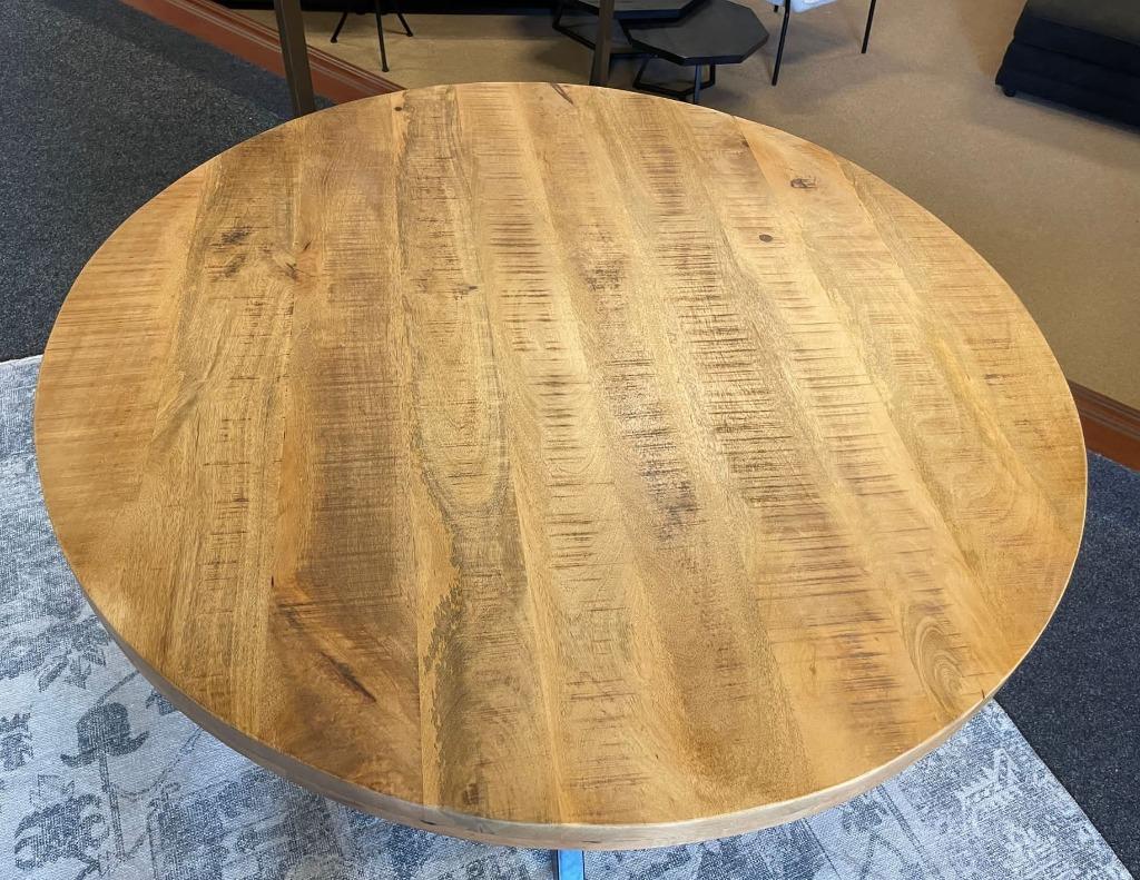 Eettafel rond 100/110/120/130/140/150 met spinpoot €249,-, Overige houtsoorten, Rond, Nieuw, Ophalen of Verzenden