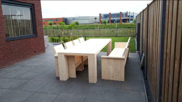 Steigerhouten tuinset, Ophalen, Nieuw