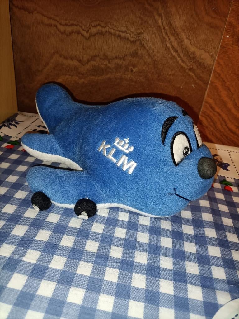 KLM vliegtuig knuffel 24 cm groot, Ophalen of Verzenden, Zo goed als nieuw, Overige typen