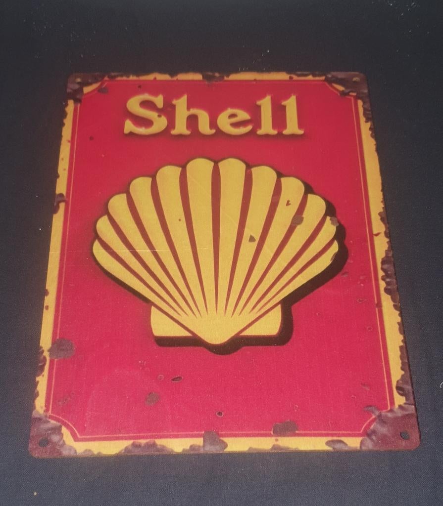Shell wandbord van hout, Verzamelen, Merken en Reclamevoorwerpen, Nieuw, Reclamebord, Ophalen of Verzenden