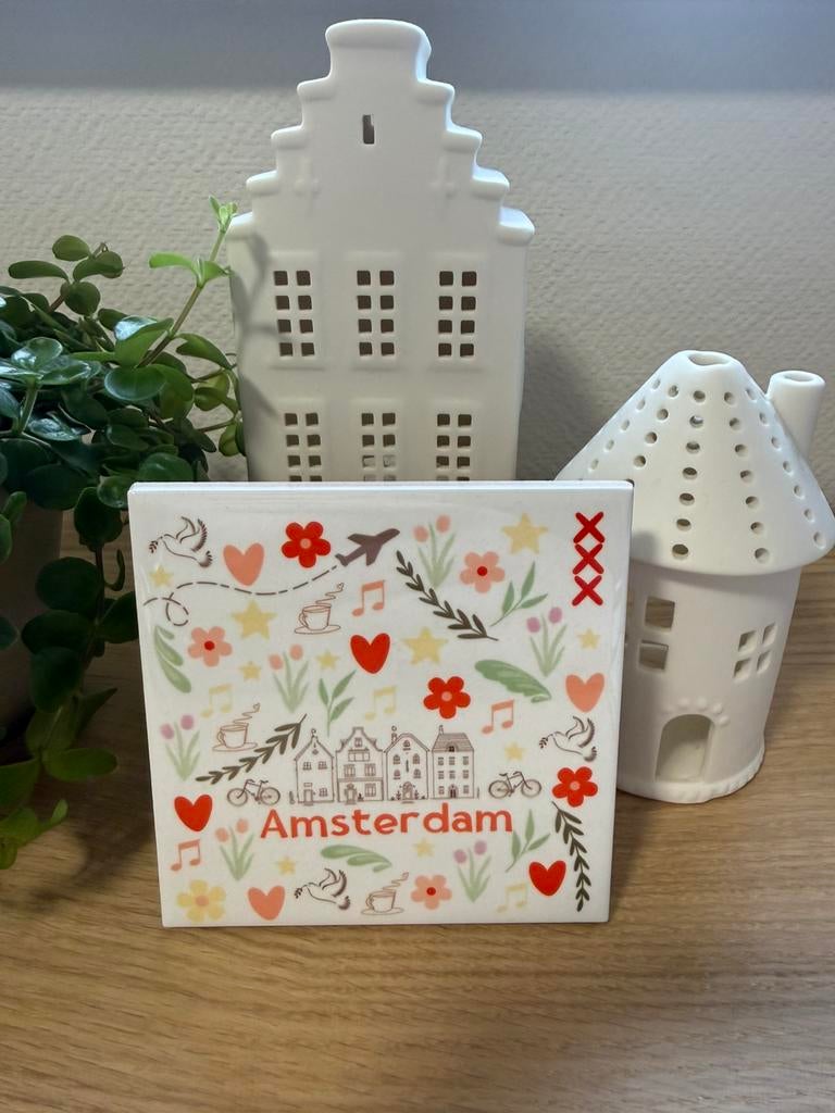 Tegeltje Amsterdam, Ophalen of Verzenden, Zo goed als nieuw, Overige materialen, Minder dan 50 cm