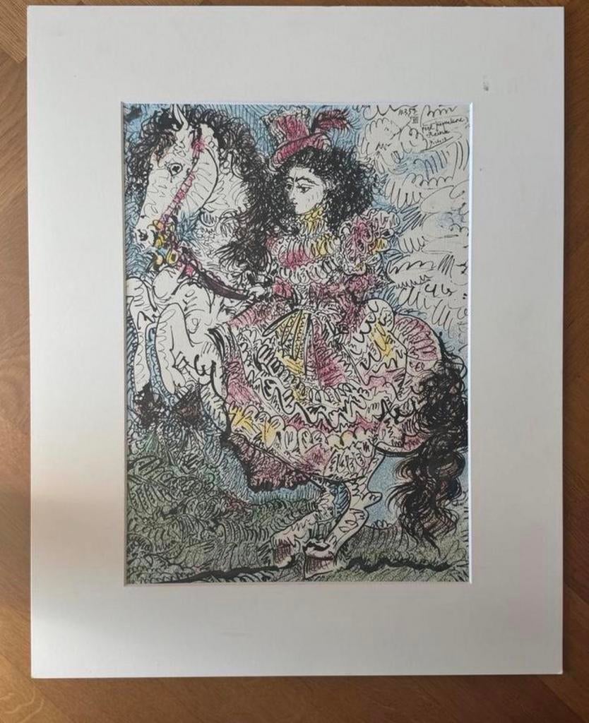 Picasso Litho Pour Jaqueline / La Cavaliere, Antiek en Kunst, Ophalen of Verzenden