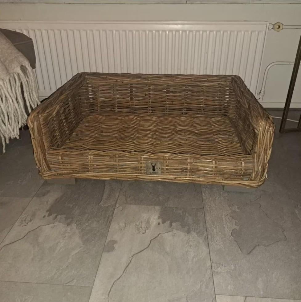 Boony 'Est 1941' rotan bed, 70x50 cm, Ophalen, Zo goed als nieuw, Riet