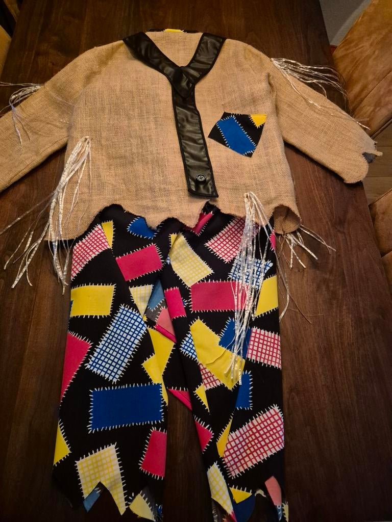 Vogelverschrikker pak 152, Ophalen of Verzenden, Zo goed als nieuw, Maat 34 (XS) of kleiner, Carnaval