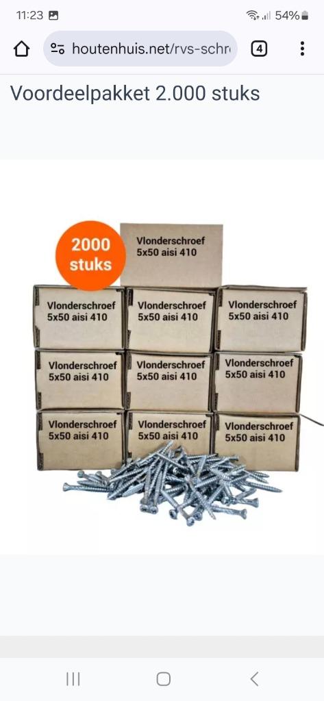 Schroeven- bevestigingsmiddelen, Ophalen of Verzenden, Nieuw, Schroeven, Rvs
