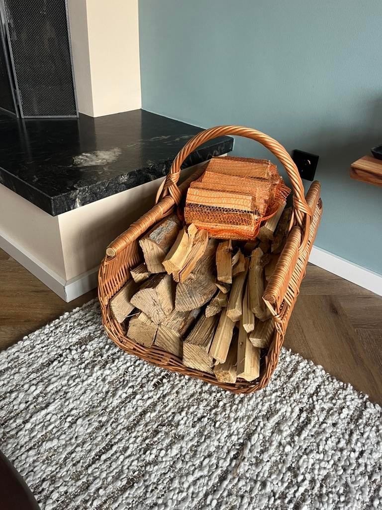 Hout mand, Ophalen, Zo goed als nieuw, Rond, Hout