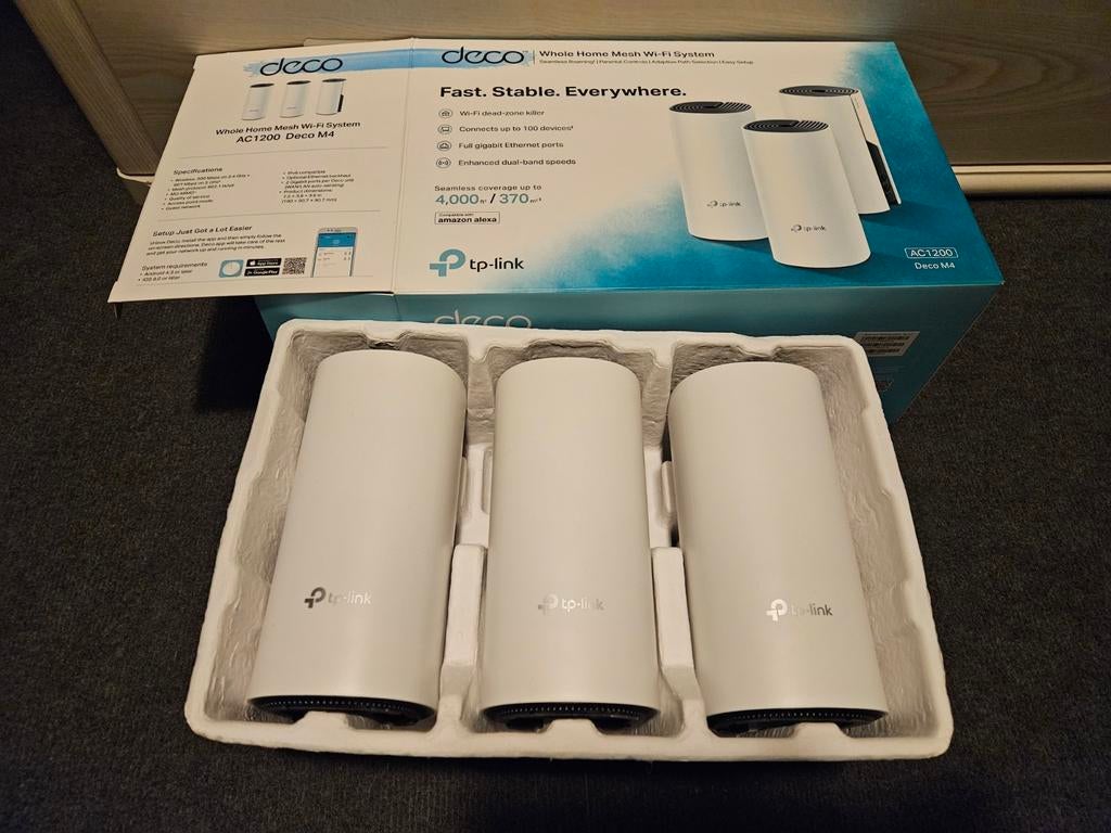 TP-Link Deco M4 Mesh WiFi Systeem - Perfecte dekking!, Ophalen of Verzenden, Zo goed als nieuw, TP-Link