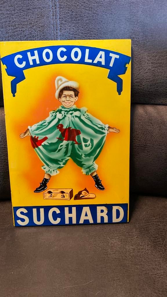Vintage Chocolat suchard reclamebord, Ophalen of Verzenden