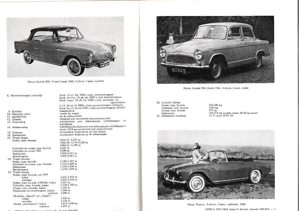 Vraagbaak Olyslager Simca Aronde, 1954 - 1964, Ophalen of Verzenden, Gelezen, Overige merken