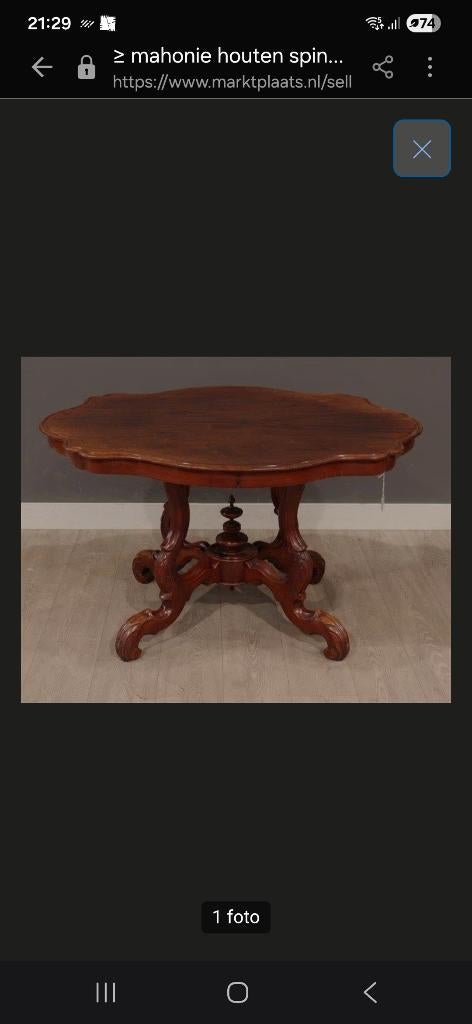 Mahonie houten spinnekop tafel, Antiek en Kunst, Antiek | Meubels | Tafels, Ophalen