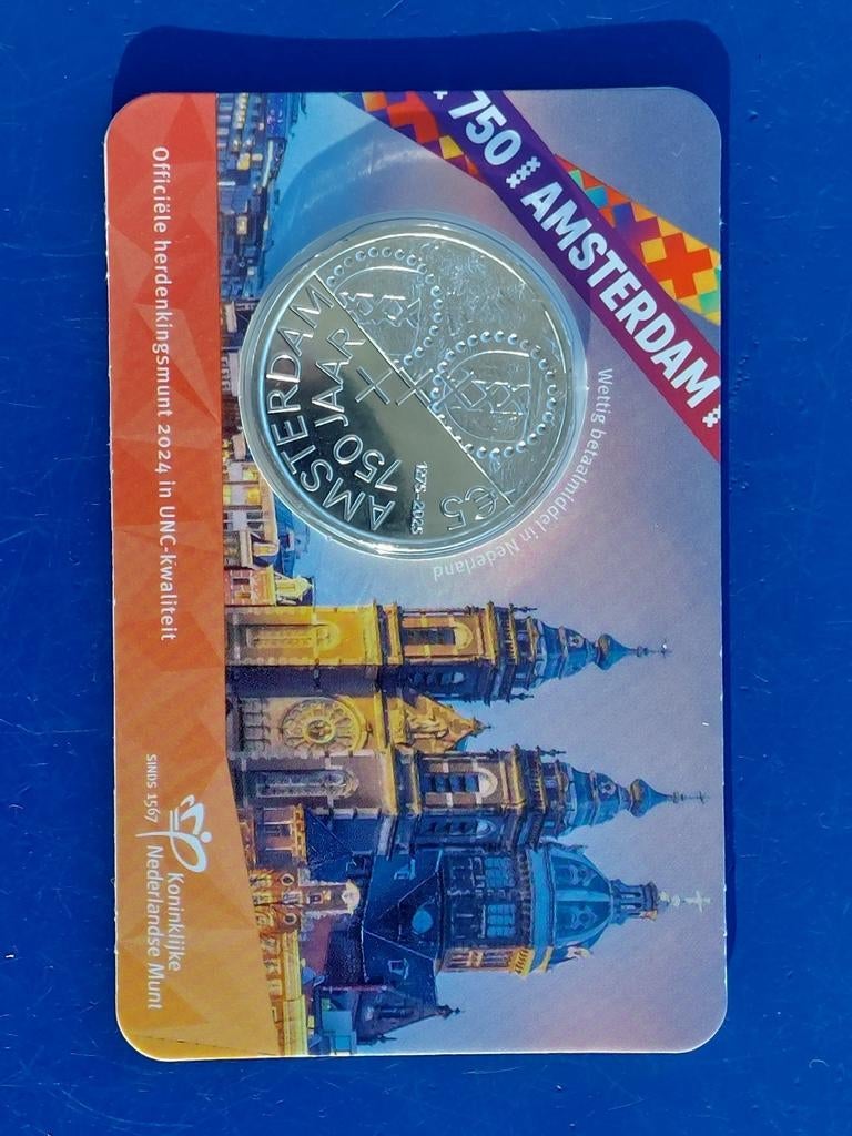 5 Euro Coincard Amsterdam 750 Jaar 2024, Postzegels en Munten, Munten | Nederland, Ophalen of Verzenden, Euro's, Losse munt