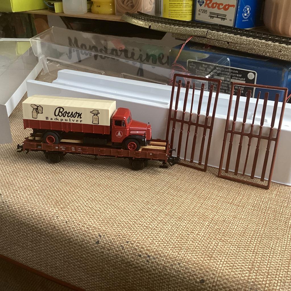 Marklin 46361 DB rongenwagen met MAN vrachtwagen nieuw in ov, Wisselstroom, Ophalen of Verzenden, Märklin, Nieuw