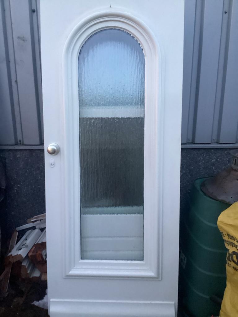 Hardhouten Voordeur - 876x2100mm, Doe-het-zelf en Verbouw, Deuren en Horren, Ophalen, 80 tot 100 cm, 200 tot 215 cm, Hout