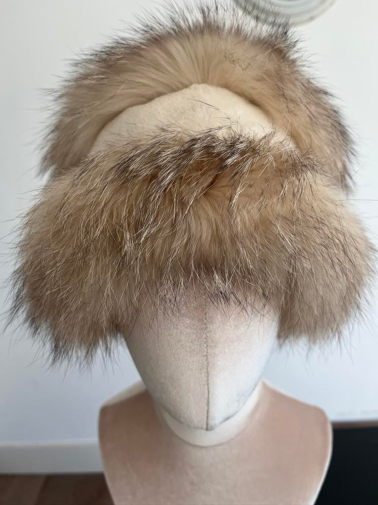 Bontmuts van echt bont, Kleding | Dames, Ophalen of Verzenden, Zo goed als nieuw, 58 cm (L, 7¼ inch) of meer, Hoed