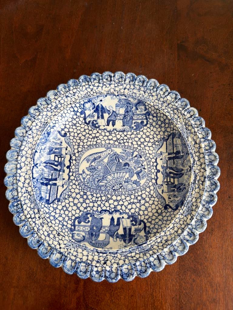 William Adams Bord - Blauw Wit Decor, Ophalen of Verzenden