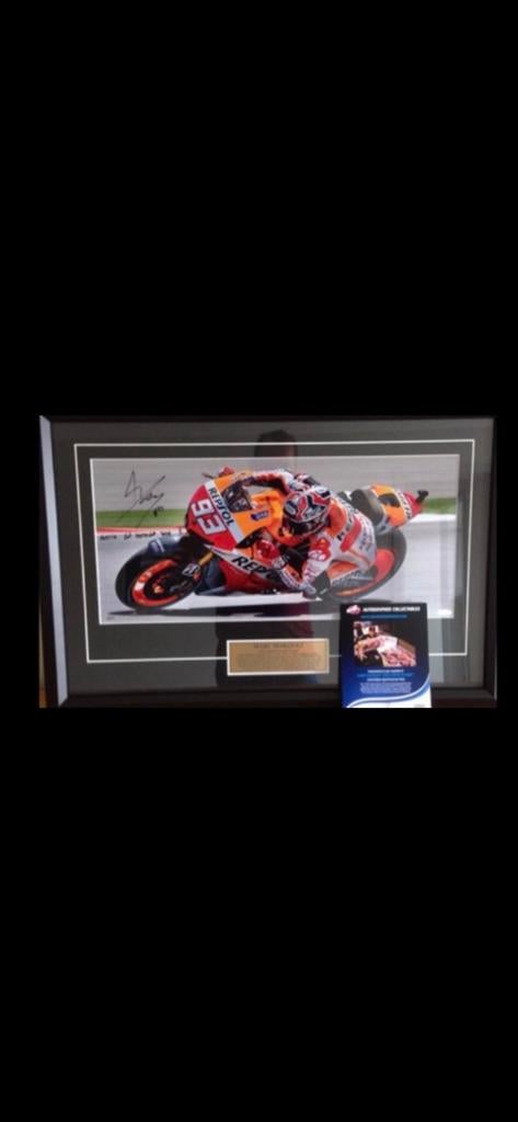 Foto Kader Marc Marquez Gesigneerd, Ophalen of Verzenden, Zo goed als nieuw, Overige sporten, Poster, Plaatje of Sticker