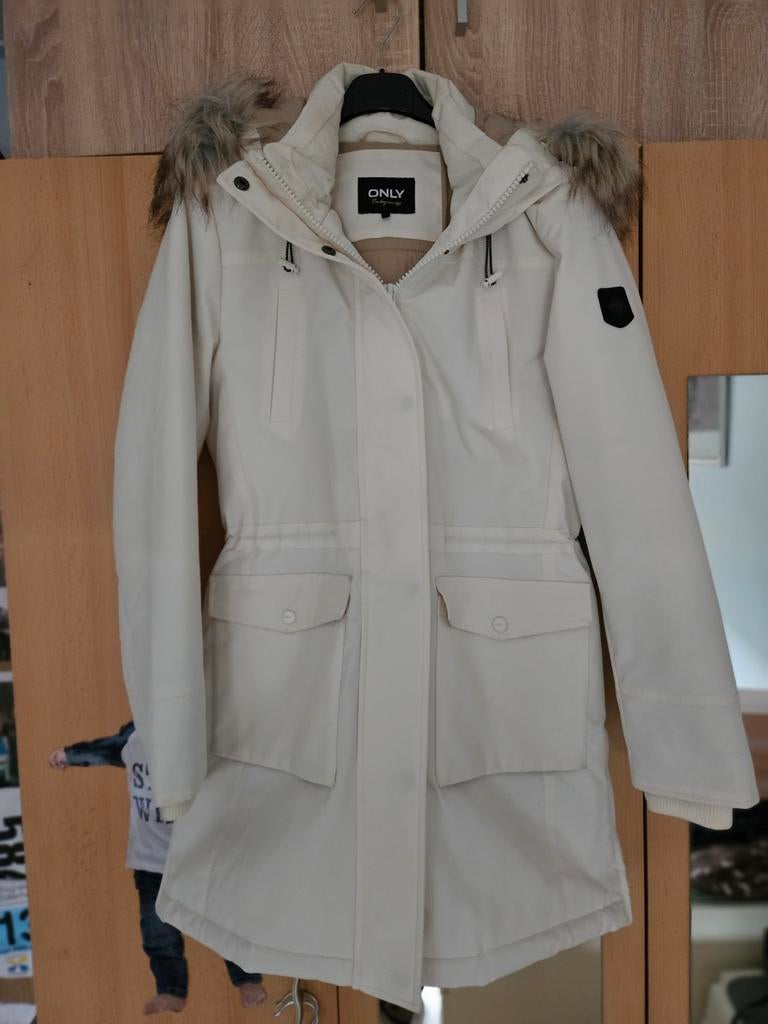 Dames  Winterjas, Ophalen, Zo goed als nieuw, Wit