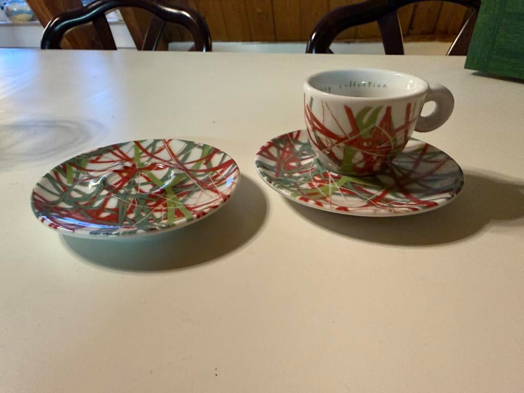 Illy collection espresso 1996 James Rosenquist kop schotel, Ophalen of Verzenden