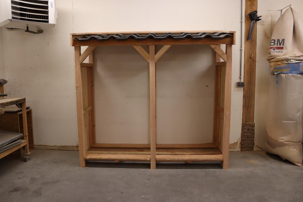 Haardhout hok nieuw met haardhout, Tuin en Terras, Haardhout, Minder dan 3 m³, Ophalen of Verzenden