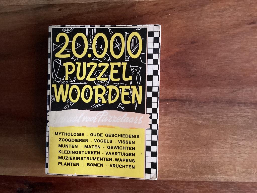 20.000 Puzzelwoorden, nostalgie, Hobby en Vrije tijd, Denksport en Puzzels, Ophalen of Verzenden, Minder dan 500 stukjes, Gebruikt