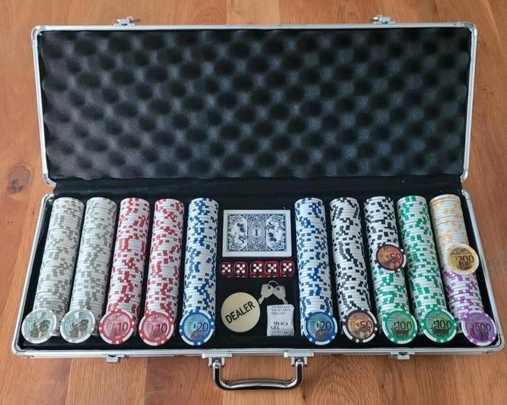 Luxe pokerset! Poker fiches met euro waardeopdruk!, Vijf spelers of meer, Ophalen of Verzenden, Gebruikt