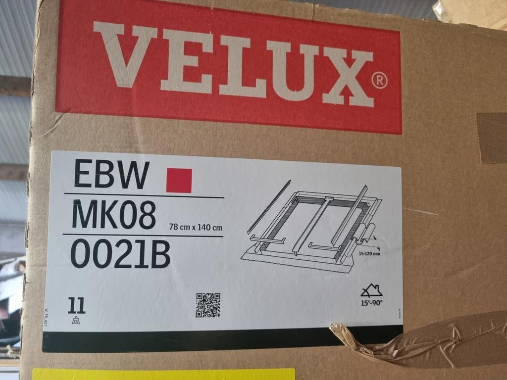Velux dakramen wit gelakt 78x140 cm bxh, Ophalen of Verzenden, Zo goed als nieuw, Dubbelglas