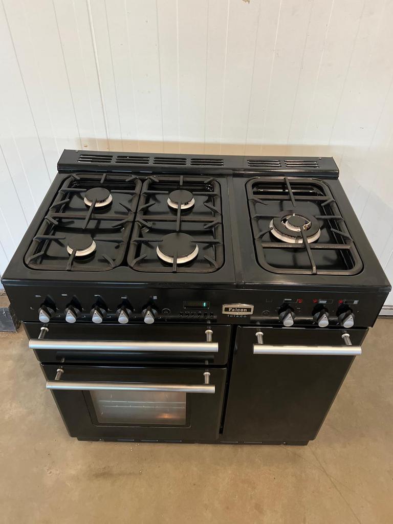 Falcon Toledo zwart 90 cm, 60 cm of meer, Grill, Ophalen of Verzenden, Gas