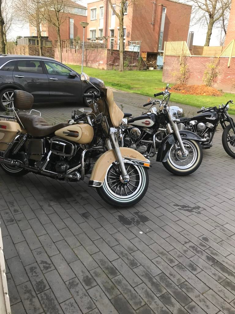 Elektra FLH 1979(1340)  8400 mijl, Panhead 1959, Particulier, Toermotor