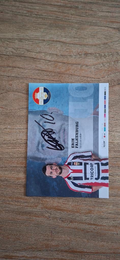 Spelerskaart met handtekening; Erik Falkenburg #2 Willem II, Ophalen of Verzenden, Nieuw, Willem II, Spelerskaart