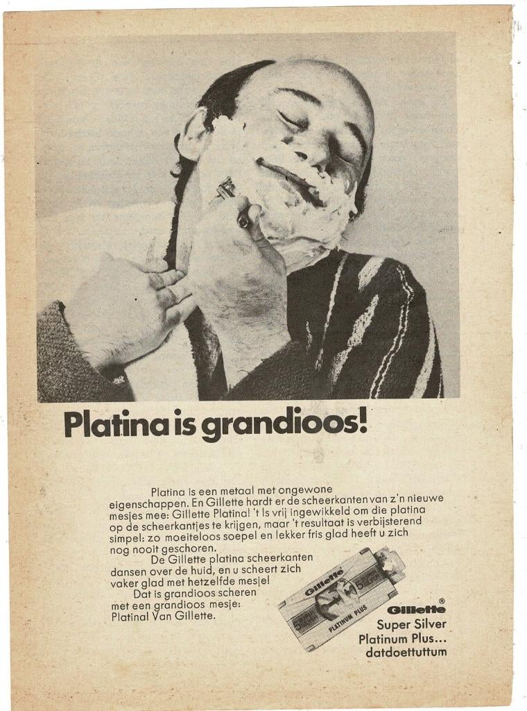 Super Silver GILLETTE Platinum Plus 1971, Verzenden, Zo goed als nieuw, Overige typen