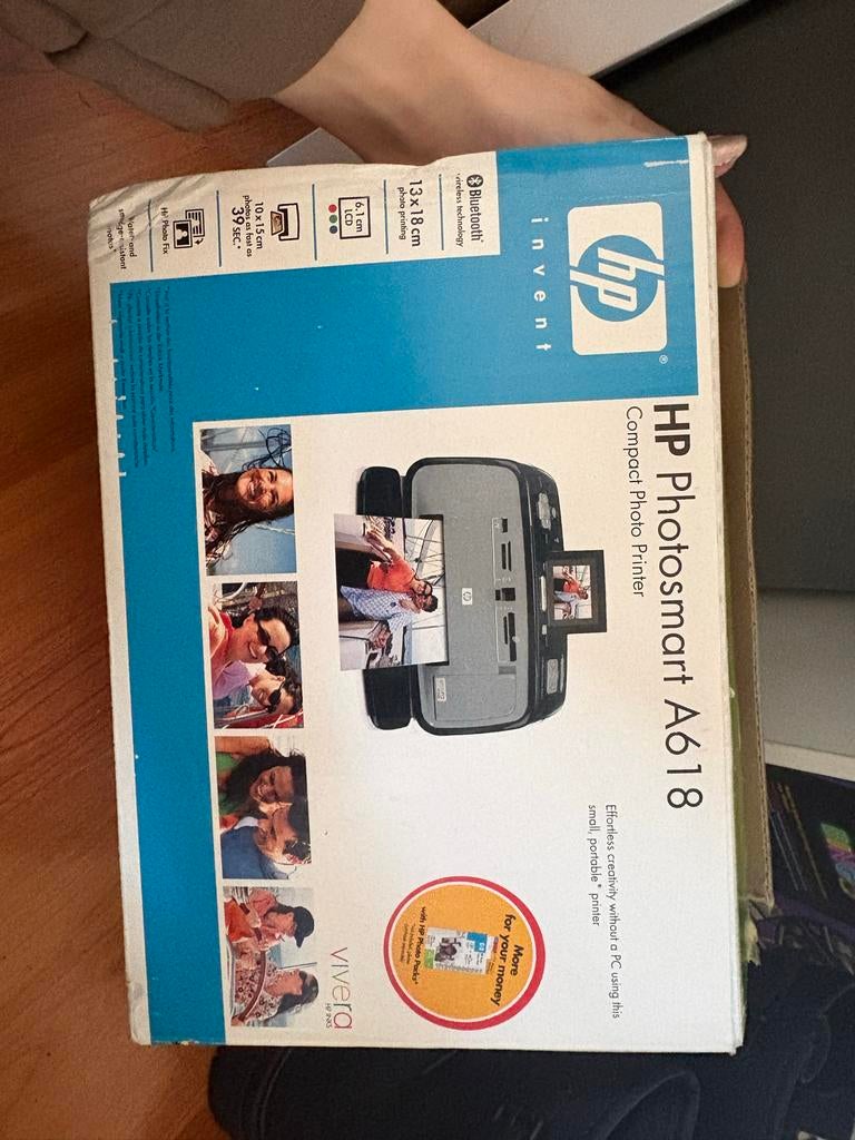 HP Photosmart A618 Fotoprinter - Compact en Draagbaar, Computers en Software, Printers, Ophalen, Gebruikt, Fotoprinter, Inkjetprinter