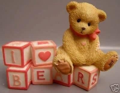 Cherished teddies I love bear, Ophalen of Verzenden, Zo goed als nieuw, Beeldje, Cherished Teddies