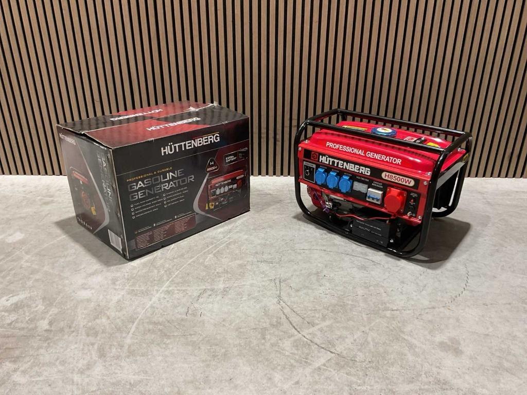 Huttenberg H8500W + met accu - Stroomgenerator‼️, Doe-het-zelf en Verbouw, Aggregaten, Nieuw, Benzine, 5 tot 10 kVA, Elektrisch startend