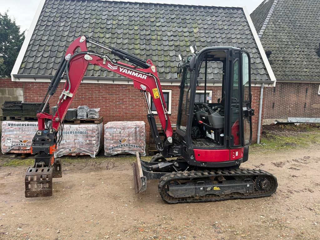 Minigraver Yanmar Vio 26-6 sloop/sorteer 2022 500u XL arm, Ophalen of Verzenden, Graafmachine
