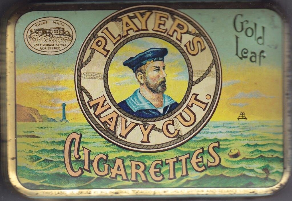 Players Navy Cut 'Gold Leaf' Cigarette Tin ca 1920s, Ophalen of Verzenden