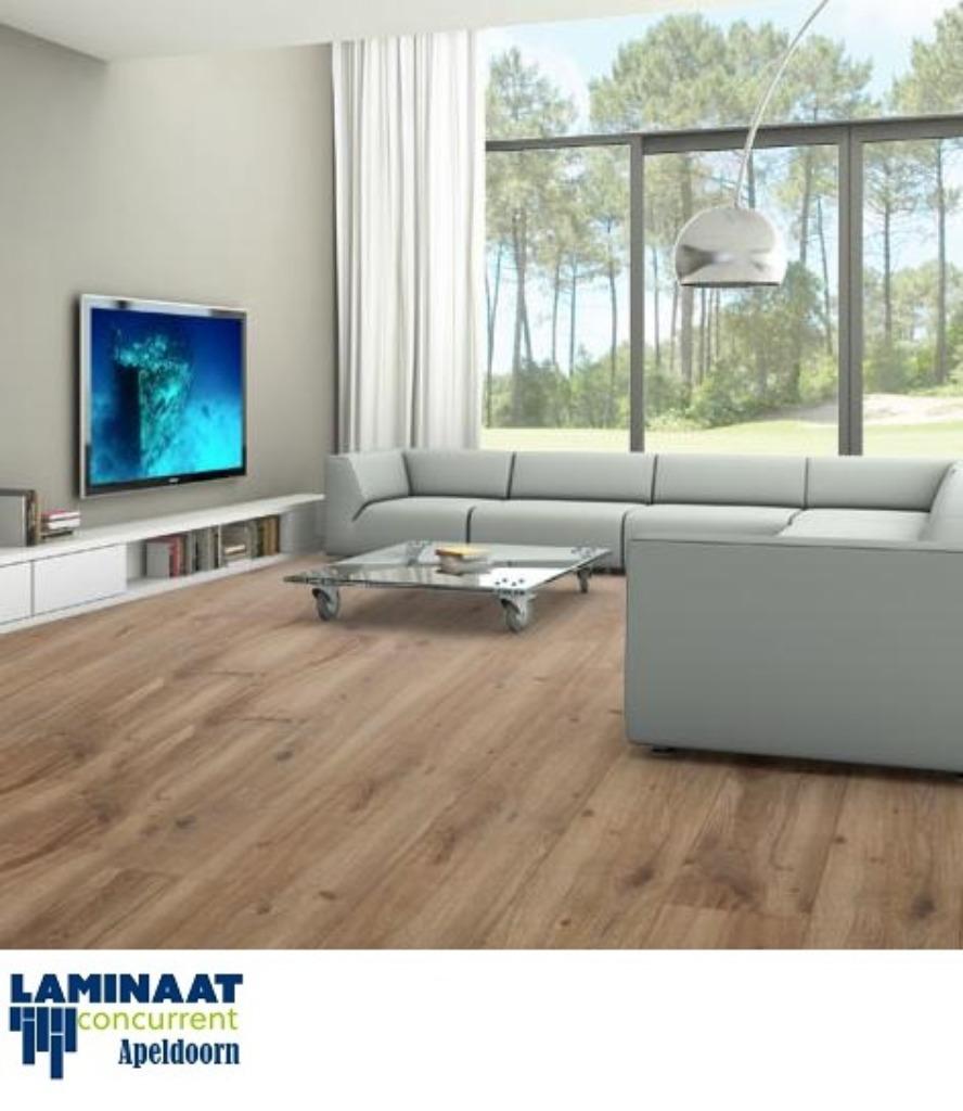 Laminaat Winter Eik Michele 8mm dik met 4V-groev €9,95p/m2, Bruin, 75 m² of meer, Nieuw, Ophalen of Verzenden