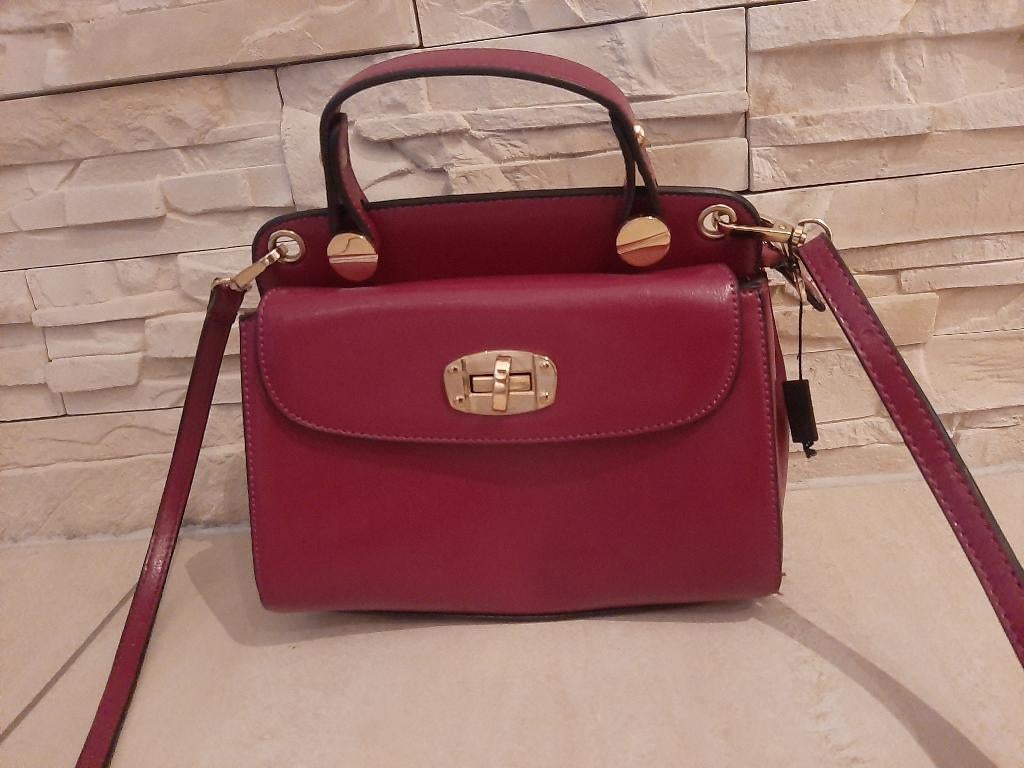 Handtas fuchsia, Sieraden, Tassen en Uiterlijk, Tassen | Damestassen, Ophalen of Verzenden, Zo goed als nieuw, Roze, Schoudertasje