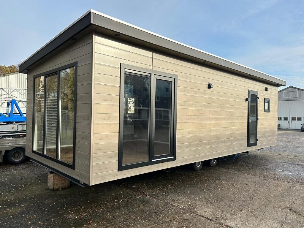 NIEUW CHALET! 11X4.35 Winterhard, Caravans en Kamperen, Stacaravans, Meer dan 6