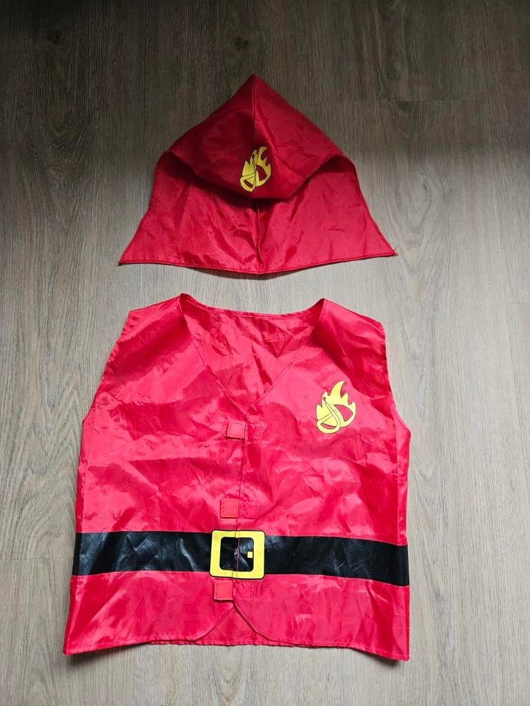 Brandweerkostuum carnaval maat 110-116, Ophalen of Verzenden, Zo goed als nieuw, 110 t/m 116, Jongen of Meisje