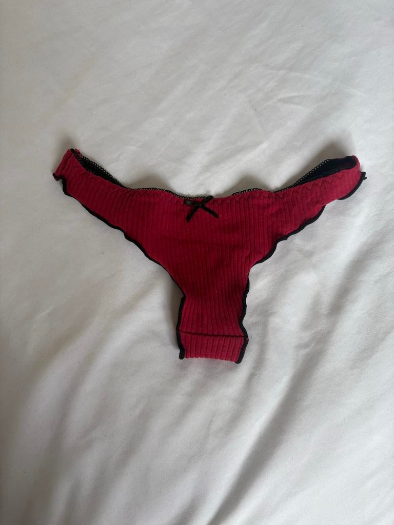 Roos sexy slipje, Verzenden, Rood, BH