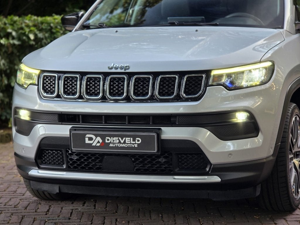 Jeep Compass 4xE 190 Plugin Hybride PHEV Limited Aut 2021, Auto's, Automaat, 1250 kg, 4 cilinders, Leder en Stof