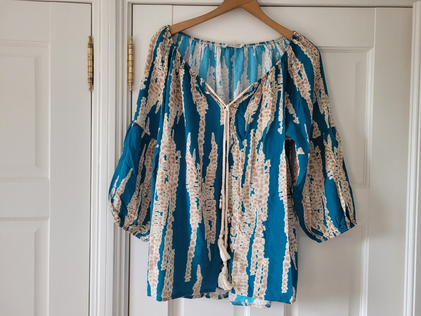 Blouse Ibiza Stijl - one size, Blauw, Maat 42/44 (L), Ophalen of Verzenden, Zo goed als nieuw