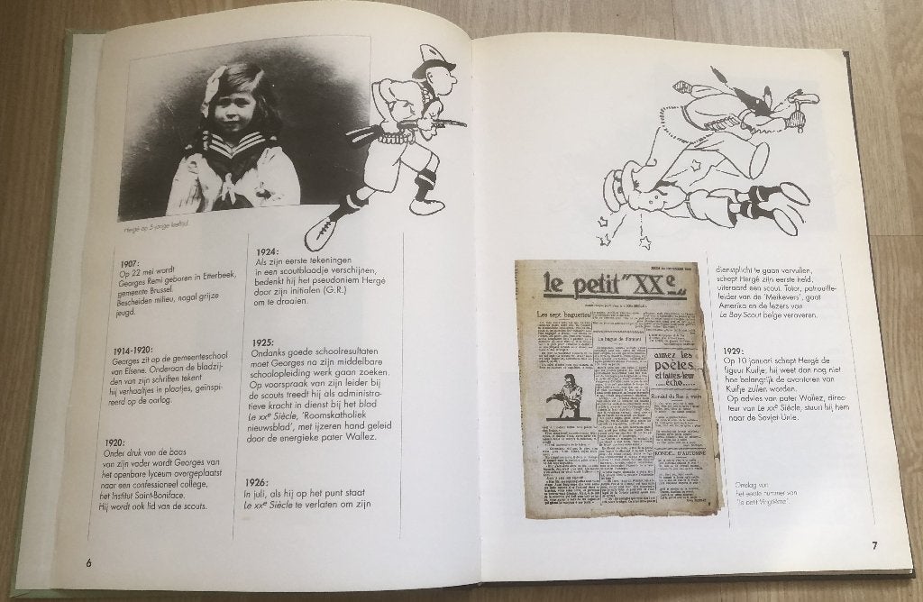 KUIFJE - BIOGRAFIE VAN HERGE/KUIFJE IN AMERIKA, Eén stripboek, Ophalen of Verzenden, Zo goed als nieuw, Hergé