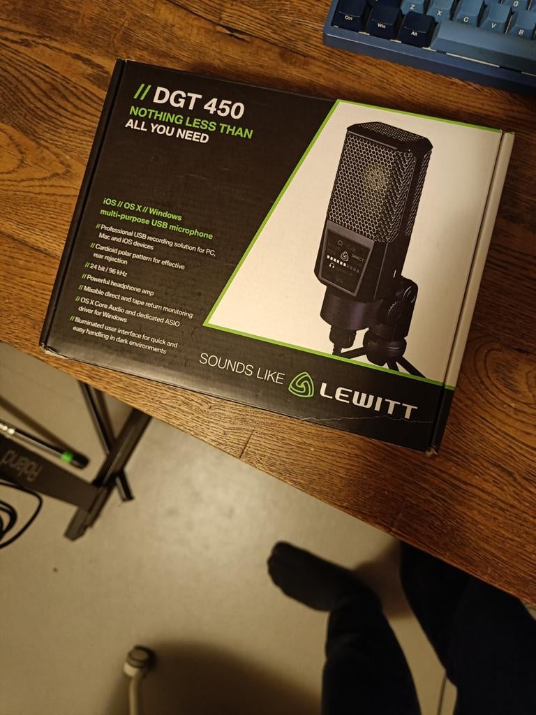 LEWITT DGT 450 USB Microfoon - Nieuw in Doos, Ophalen of Verzenden, Nieuw, Studiomicrofoon