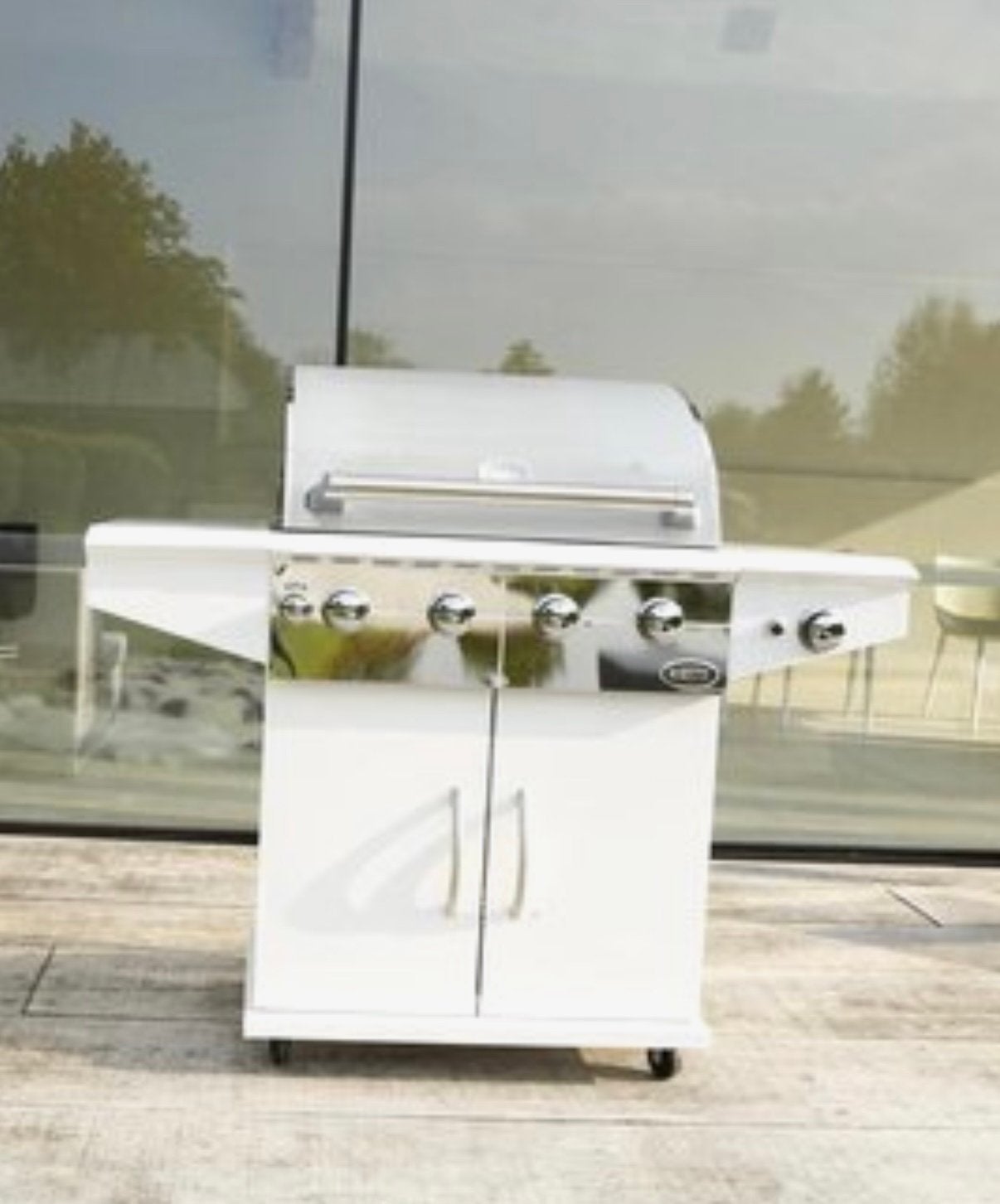 Boretti Da Vinci Bianco gas BBQ zgan, Tuin en Terras, Gasbarbecues, Ophalen, Zo goed als nieuw