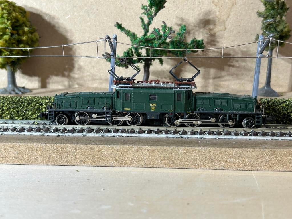 Minitrix 12926 E-lok krokodil SBB groen, Hobby en Vrije tijd, Modeltreinen | N-Spoor, Trix, Ophalen of Verzenden, Zo goed als nieuw