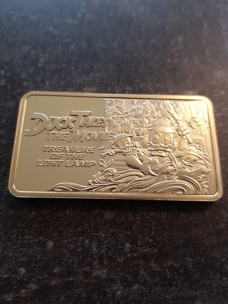 Walt Disney Ducktales The Movie 24 Karaat Goudbaar Verguld, Verzamelen, Verzenden, Donald Duck, Zo goed als nieuw, Overige typen