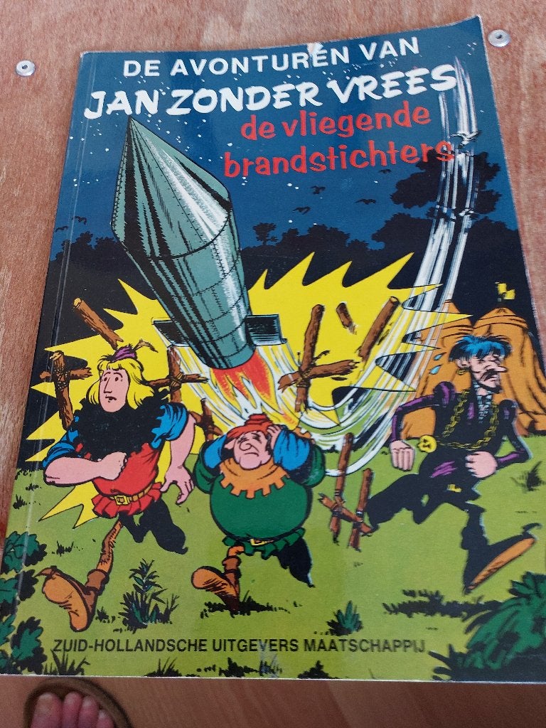 avonturen van Jan zonder vrees, de vliegende brandstichters, Eén stripboek, Ophalen of Verzenden, Gelezen